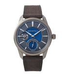eight -seconds Remontoire Gronefeld 1941 blue grey Voutilainen dial pre-owned for sale online A Collected Man London UK specialist of rare watches