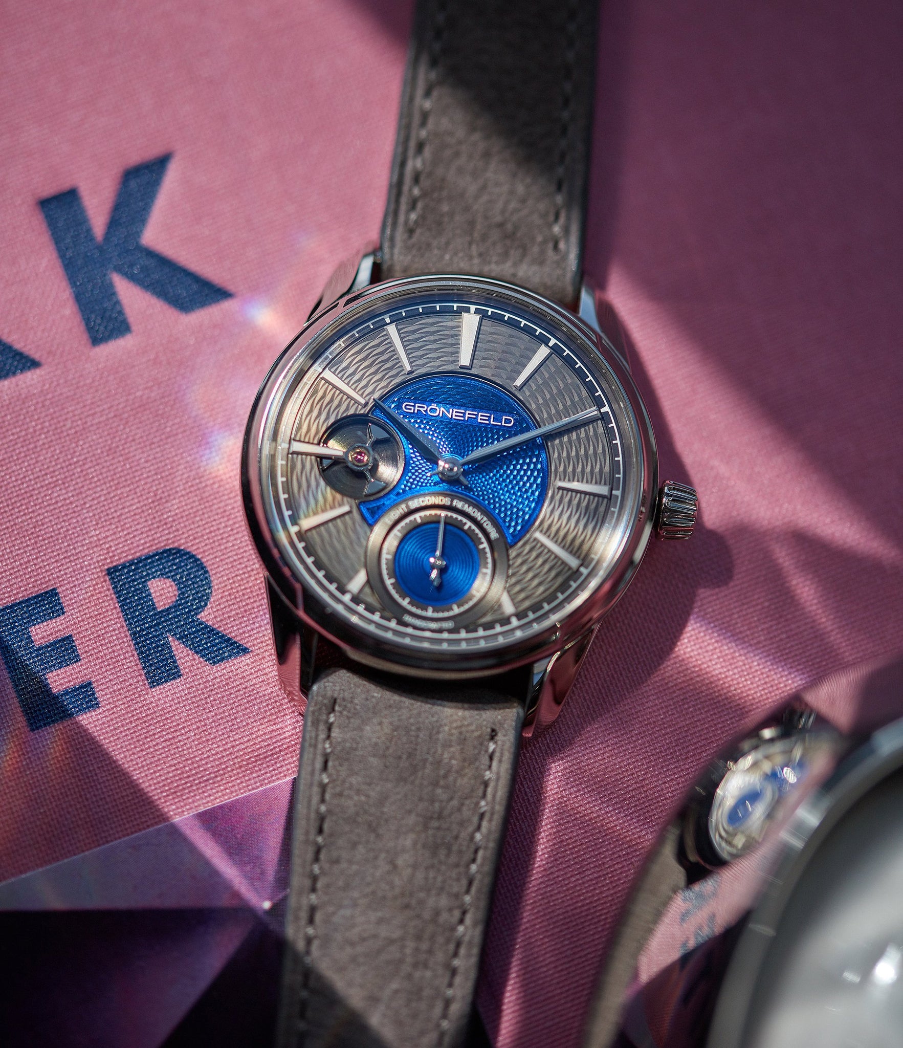 pre-owned Gronefeld 1941 Remontoire blue grey Voutilainen dial independent watchmaker for sale online A Collected Man London UK specialist of rare watches
