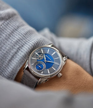 for sale Gronefeld 1941 Remontoire blue grey Voutilainen dial pre-owned independent watchmaker for sale online A Collected Man London UK specialist of rare watches