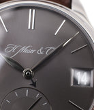 grey dial H. Moser & Cie. Perpetual Calendar 1341 platinum preowned watch at A Collected Man