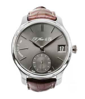 buy H. Moser & Cie. Perpetual Calendar 1341 platinum preowned watch at A Collected Man