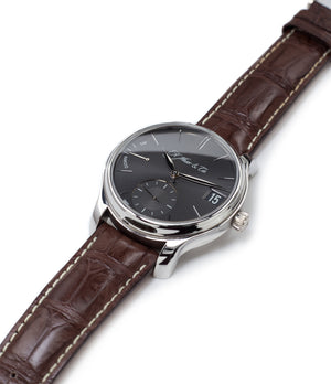 buy H. Moser & Cie. Perpetual Calendar 1341 platinum grey dial preowned watch at A Collected Man