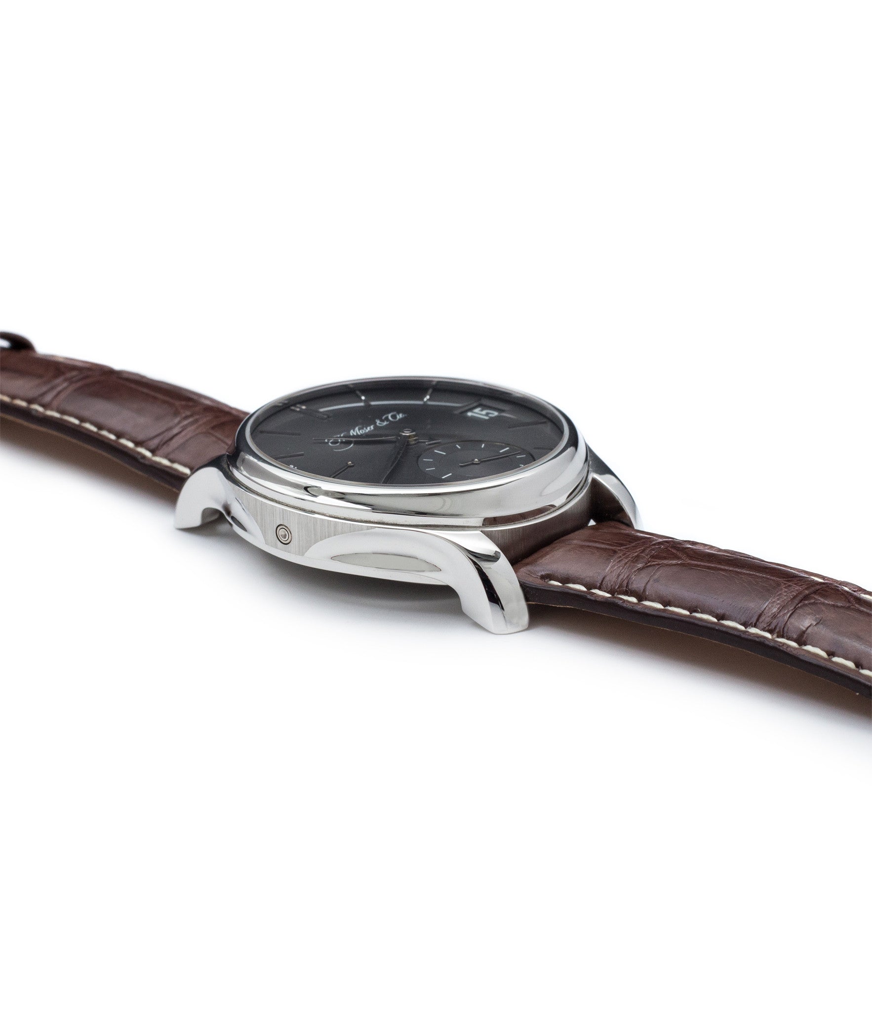 platinum dress watch H. Moser & Cie. Perpetual Calendar 1341 platinum preowned watch at A Collected Man