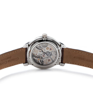 hand-finished movement H. Moser & Cie. Perpetual Calendar 1341 platinum preowned watch at A Collected Man