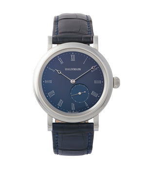 buy Haldimann H12 blue dial time-only dress watch independent watchmaker for sale online A Collected Man London British specialist rare watches