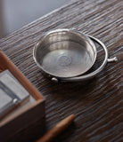 objet de vertu silver Hermès by Ravinet d'Enfert engine-turned tastevin wine taster tray for sale online A Collected Man London UK specialist of rare collectable objects