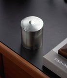 vintage Hermès by Ravinet d'Enfert luxury silver engine-turned cigarette pot canister box for sale online A Collected Man London UK specialist of rare collectable objects
