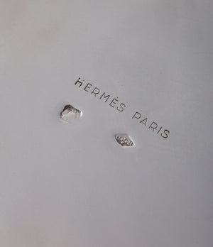 objet de vertu Hermès Paris by Ravinet d'Enfert silver engine-turned cigarette pot canister box for sale online A Collected Man London UK specialist of rare collectable objects