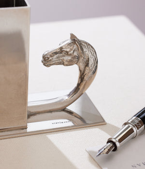 Equestrian Pen Holder | Silver-plated