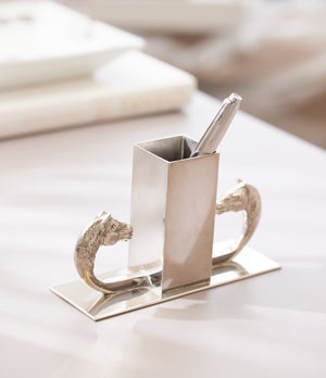 Equestrian Pen Holder | Silver-plated