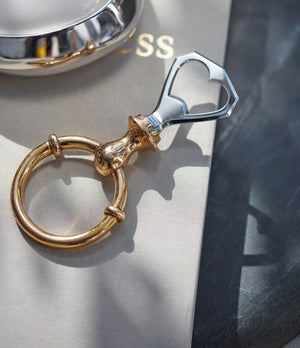 collect vintage luxury Hermès two-tone equestrian horse-bit bottle opener for sale online A Collected Man London UK specialist of rare collectable objects