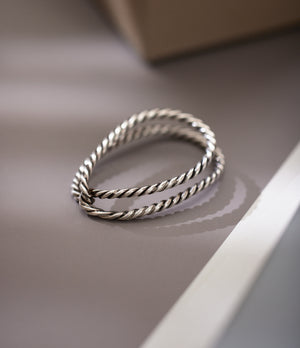 Money Clip | Rope Design | Silver-plated