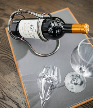 Rare vintage hermes silver wine bottle holder available to buy from A Collected Man London
