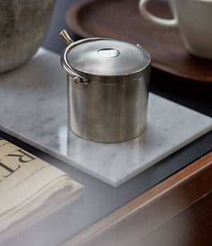 Hermès silver cigarette pot engine-turned motif men's collectable rare find