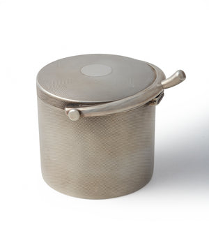 Hermès cigar box silver engine-turned motif men's collectable