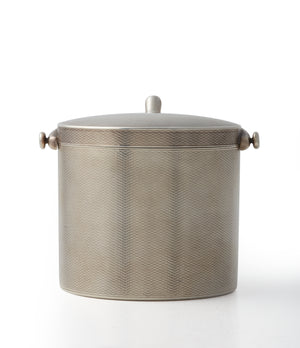selling Hermès silver cigarette pot engine-turned motif men's collectable