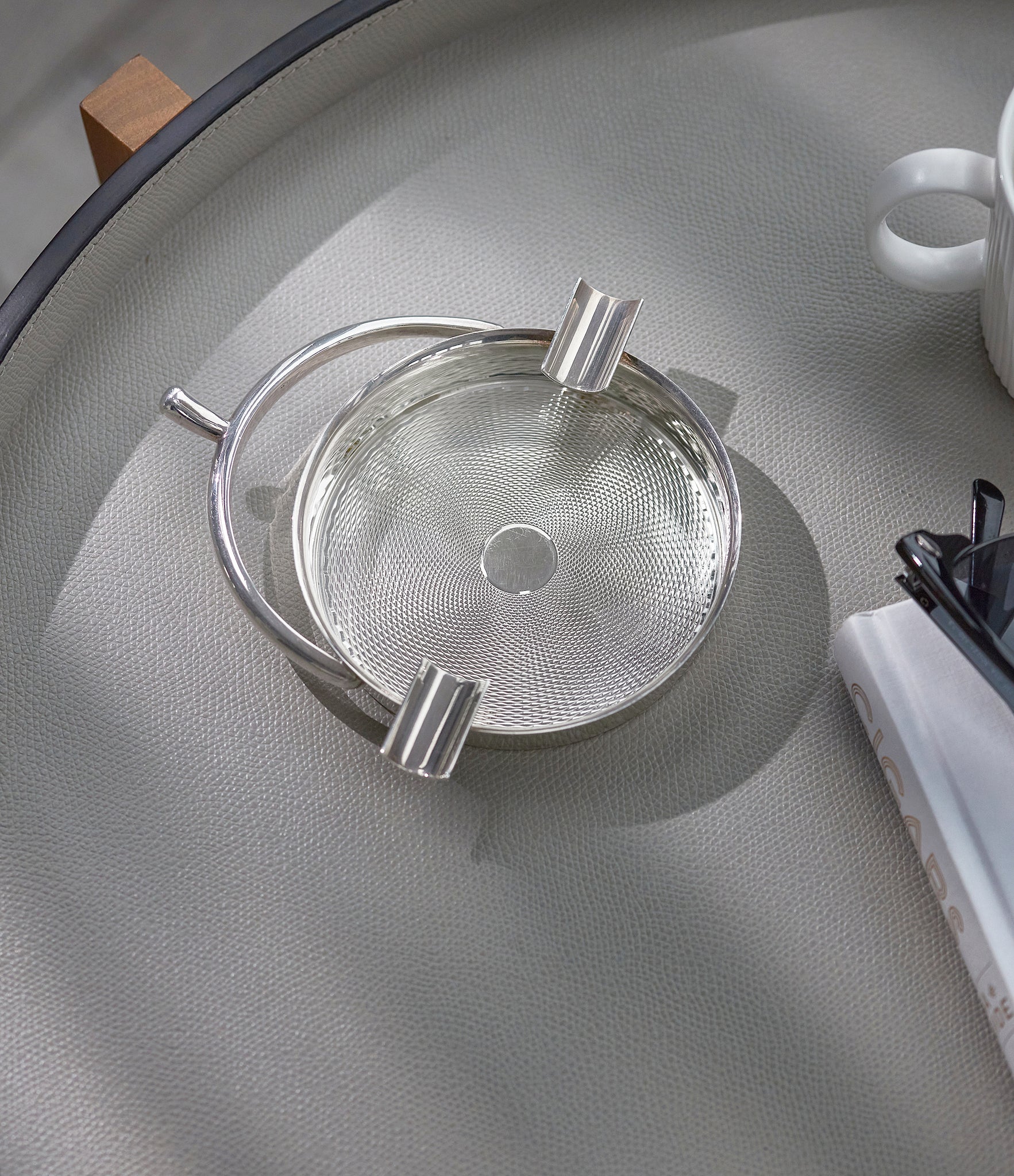vintage Hermès Paris silver d'argent tastevin-style cigar holder ashtray A Collected Man