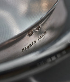 silver engine-turned Hermès Paris argent tastevin-style cigar holder ashtray A Collected Man