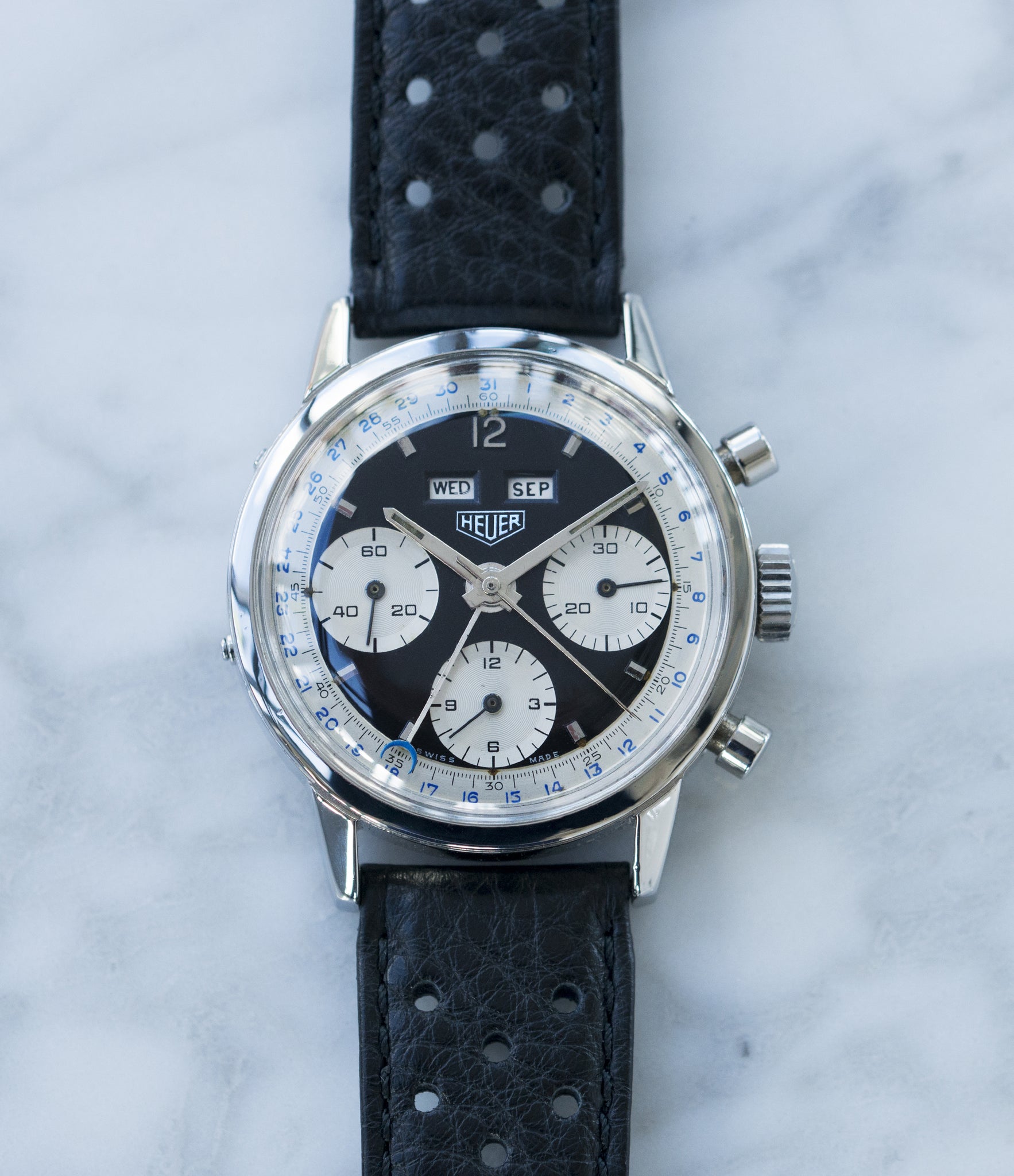 Heuer Carrera 2547NS triple calendar chronograph Buy vintage