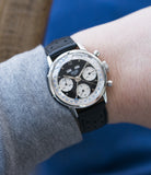 vintage wristwatch 2546NS Dato 12 Heuer panda dial most complicated triple calendar chronograph vintage Heuer Carrera watch for sale online at A Collected Man London UK specialist of rare watches