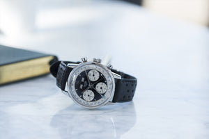 vintage Heuer 2546NS Dato 12 panda dial most complicated triple calendar chronograph vintage Heuer Carrera watch for sale online at A Collected Man London UK specialist of rare watches