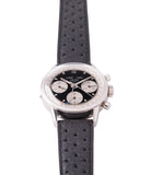 shop vintage Heuer Carrera 2546NS Dato 12 panda dial triple calendar chronograph most complicated Heuer watch for sale online at A Collected Man London UK specialist of rare watches