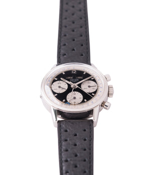 shop vintage Heuer Carrera 2546NS Dato 12 panda dial triple calendar chronograph most complicated Heuer watch for sale online at A Collected Man London UK specialist of rare watches