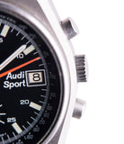 chronograph Heuer Sport Audi 510.533 vintage steel chronograph watch for sale online at A Collected Man London UK specialist of rare vintage watches