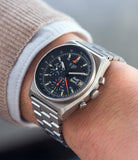 sport wristwatch Heuer Sport Audi 510.533 vintage steel chronograph watch for sale online at A Collected Man London UK specialist of rare vintage watches