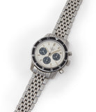shop vintage Heuer Autavia 2446 C SN silver dial rare chronograph test dial Valjoux 72 watch