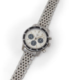 shop vintage Heuer Autavia 2446 C SN silver dial rare chronograph test dial Valjoux 72 watch