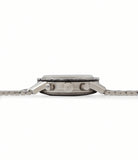 steel vintage Heuer Autavia 2446 C SN silver dial rare chronograph test dial Valjoux 72 watch