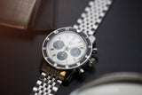 2446 Heuer Autavia C SN silver dial rare chronograph test dial Valjoux 72 watch
