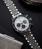Heuer Autavia 2446 C SN silver dial rare vintage chronograph test dial Valjoux 72 watch