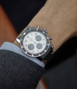 vintage 2446 C SN Heuer Autavia silver dial rare chronograph test dial Valjoux 72 watch