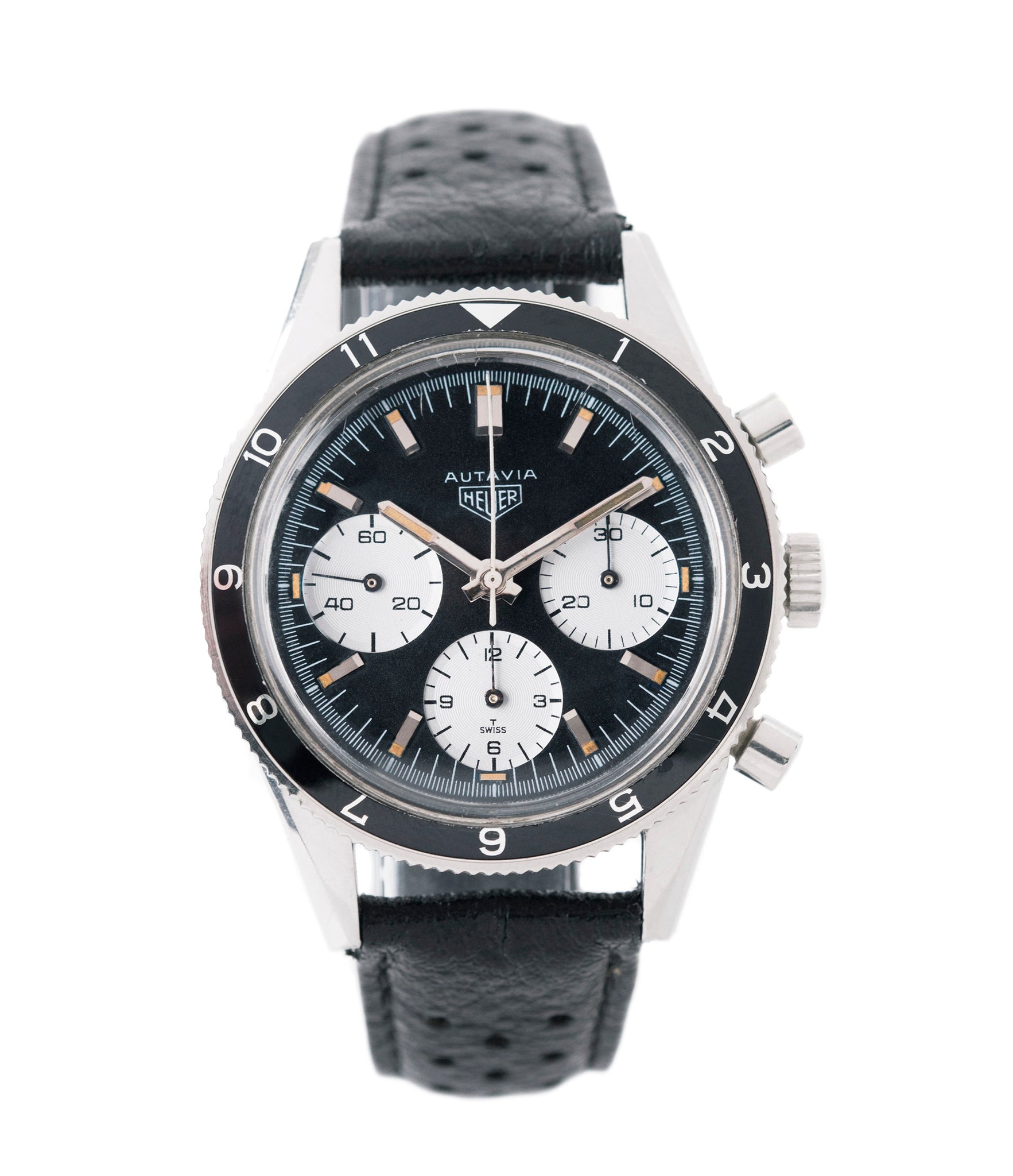 buy vintage Heuer Autavia Rindt 2446 rare steel chronograph sport racing watch Valjoux 72 movement