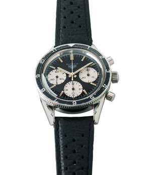 vintage Heuer Autavia Rindt 2446 Valjoux 72 manual-winding steel sport chronograph watch for sale online at A Collected Man London UK vintage rare watch specialist