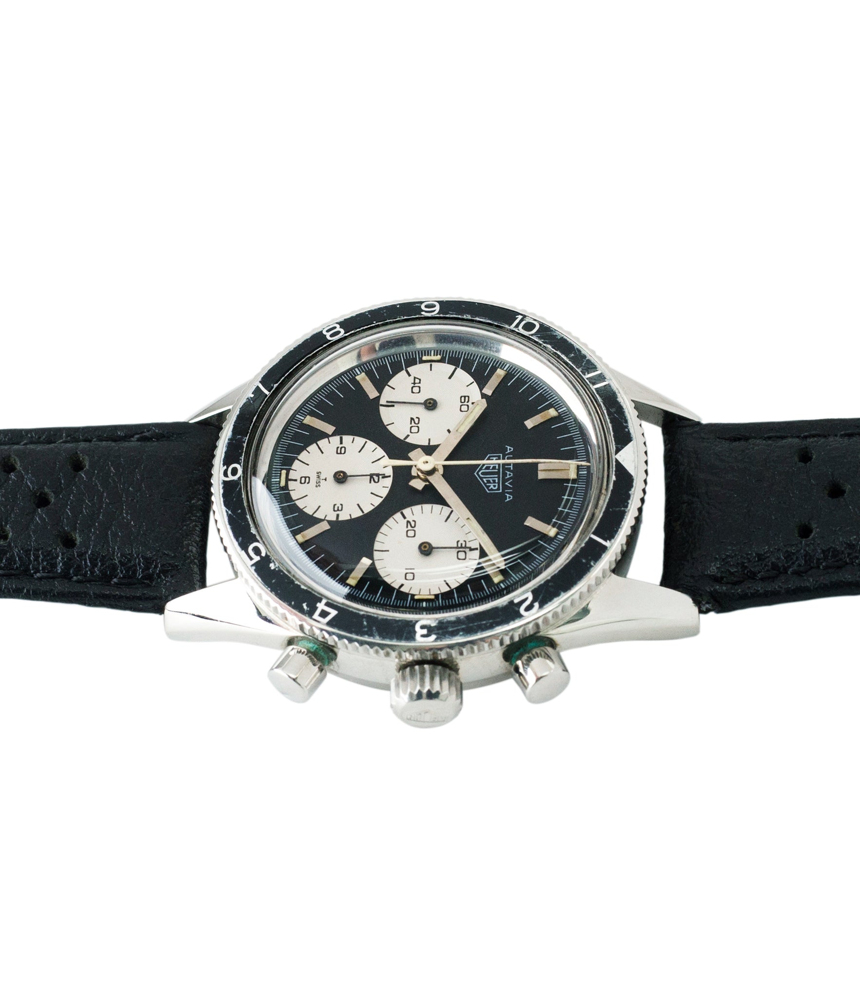 Buy vintage racing watch Rindt Heuer Autavia 2446 Valjoux 72 manual-winding steel sport chronograph watch for sale online at A Collected Man London UK vintage rare watch specialist