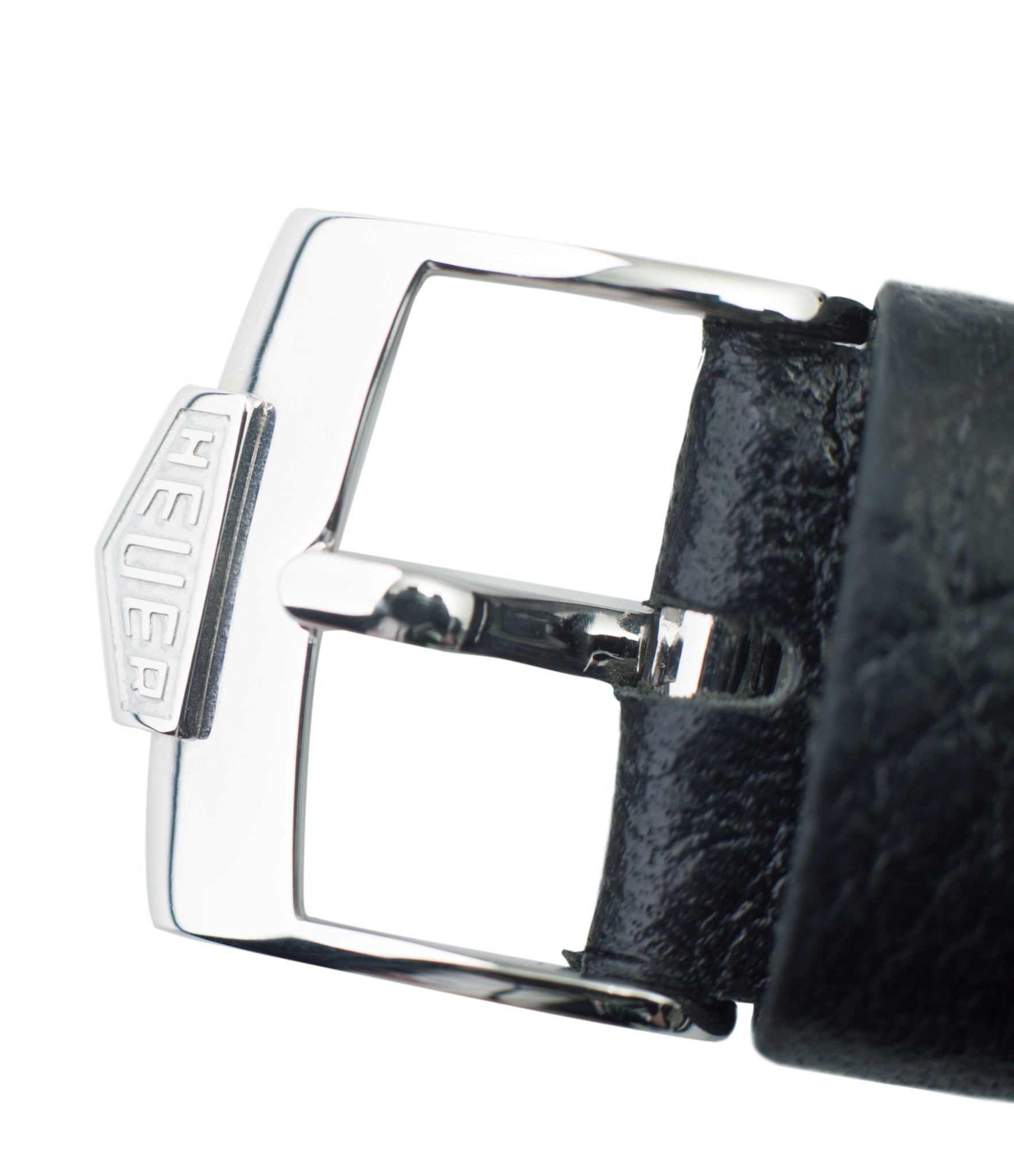 steel vintage Heuer tang buckle for sale online at A Collected Man London UK specialist rare vintage watches