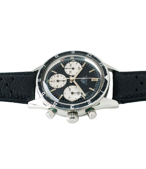 Buy Rindt Heuer Autavia 2446 Valjoux 72 manual-winding steel sport chronograph watch for sale online at A Collected Man London UK vintage rare watch specialist