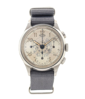 buy vintage Heuer Chronograph steel watch online at A Collected Man London