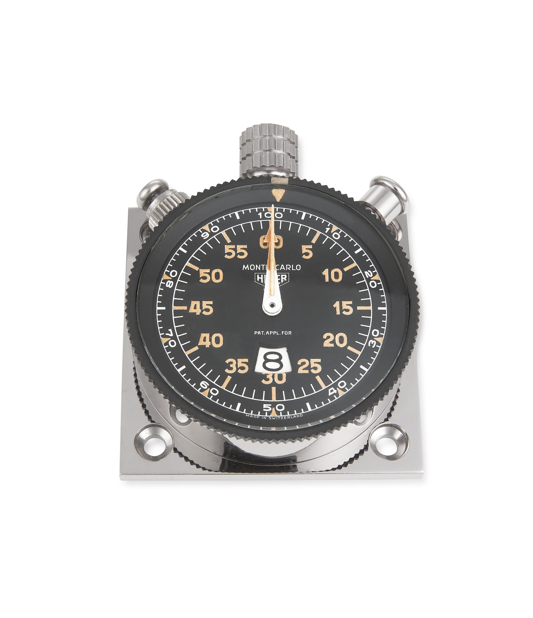 for sale vintage Heuer Monte-Carlo Dashboard Timer with original box at A Collected Man London