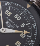 RAF-issued Broad Arrow Monte Carlo Heuer 3B/3822 Timer  chronograph for sale at A Collected Man London