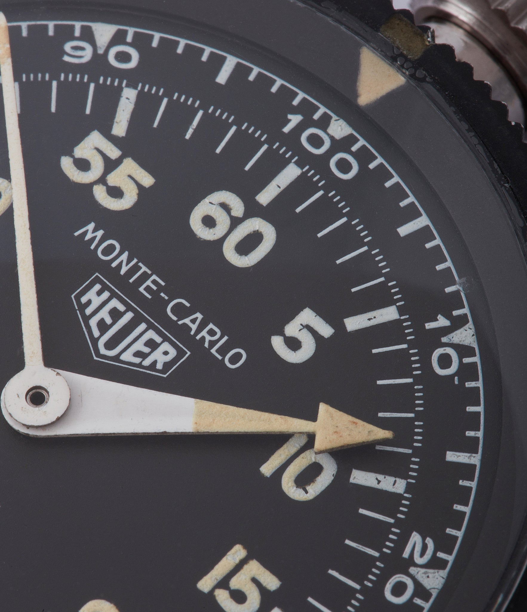 RAF-issued Broad Arrow Monte Carlo Heuer 3B/3822 Timer  chronograph for sale at A Collected Man London