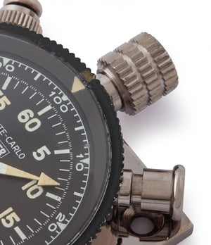 collectable military stopwatch 3B/3822 Heuer Monte-Carlo Stopwatch Timer RAF-issued Broad Arrow chronograph for sale at A Collected Man London