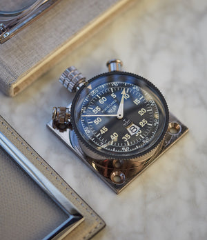 selling vintage Heuer Monte-Carlo Stopwatch Timer RAF-issued Broad Arrow chronograph for sale at A Collected Man London