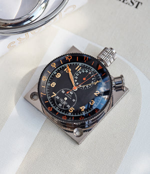 Rare vintage Heuer Super Autavia Dashboard Timer with black dial available to buy at A Collected Man