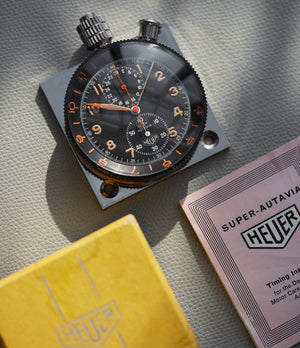 Rare vintage Heuer Super Autavia Dashboard Timer available to buy at A Collected Man