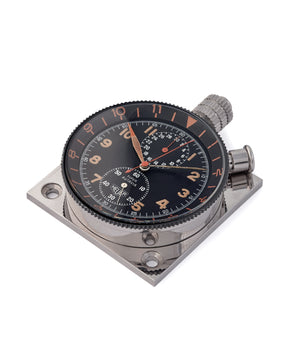 Front shot rare vintage Heuer Super Autavia Dashboard Timer available to buy at A Collected Man