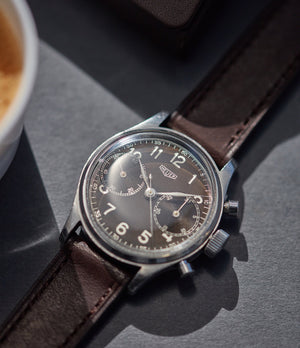 dark brown leather watch strap Prague short length for sale A Collected Man London British specialist leather watch straps